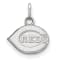 Rhodium Over Sterling Silver MLB Cincinnati Reds LogoArt Circle Pendant