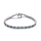 Emerald Color CZ Tennis Bracelet In Sterling Silver