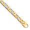 10k Yellow Gold and 10k White Gold 8.8mm Satin and Hand Polished Fancy
Link Bracelet