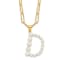 Gold Tone Sterling Silver 3-5.5mm Freshwater Cultured Pearl LETTER D
18-inch Necklace