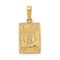 14k Yellow Gold Textured Mile 0 Key West Mile Marker Pendant