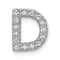 Rhodium Over 14K White Gold Diamond Letter D Initial Charm