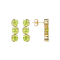 Green Cubic Zirconia 18k Yellow Gold Over Silver November Birthstone
Earrings 7.76ctw