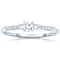 CZ Solitaire Ring In Sterling Silver
