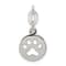 Sterling Silver Round Paw Print Pendant