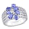 Tanzanite and Diamond 14K White Gold Ring 1.87ctw
