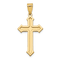 14k Yellow Gold Satin Passion Cross Pendant