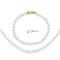 14K Yellow Gold 3-4mm Freshwater Cultured Pearl 14 Inch Necklace, 5 Inch
Bracelet and Earring Set
