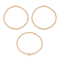 Initial H CZ Beaded Bracelet Set In 14K Gold Over Brass 0.15ctw