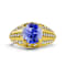 14K Yellow Gold Tanzanite and Diamond Ring 1.91 ctw