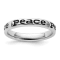 Sterling Silver Stackable Expressions Expressions Polished Enameled
Peace Ring