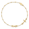 14K Yellow Gold Polished Cross Rosary 7.5 Inch Bracelet