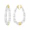 14K Yellow Gold Over Brass Chloe Bamboo Acrylic Hoops