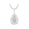 Pear Shape Moissanite Solitaire Pendant In Platinum-Enhanced Sterling
Silver 2.10ctw Diamond Equivalent Weight