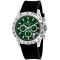 Oceanaut Men's Biarritz Green Dial, Black Rubber Strap Watch