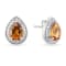 Yellow Citrine Earring Pear Shape Earring with Moissanite Accents
Sterling Silver Halo Stud Earrings