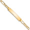 10k Yellow Gold Figaro Link ID Bracelet