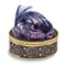 Bejeweled KAIDA Purple Dragon Necklace with Trinket Box