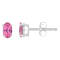 5x3mm Oval Pink Topaz 14k White Gold Stud Earrings