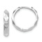 Rhodium Over 14k White Gold 9/16" Diamond-Cut Hoop Earrings