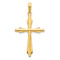 14k Yellow Gold Polished Fancy Cross Pendant