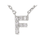 White Cubic Zirconia Rhodium Over Sterling Silver F Necklace 0.12ctw