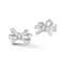 Rachel Zoe CZ Bow Stud Earrings in Rhodium Over Sterling Silver