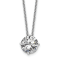 Rhodium Over 14K Gold 1.50 ct. 7.5mm Round D E F Pure Light Moissanite
Solitaire Pendant with Chain