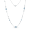 Swiss Blue Topaz 14k White Gold 18" Necklace 7.93ctw