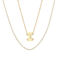 CZ Initial I Tennis Necklace And Pendant Set In 14K Gold Over Brass 4.05ctw
