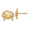 14k Yellow Gold Textured Crab Stud Earrings
