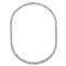 CZ Tennis Necklace In White Rhodium Over Brass