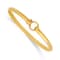 14K Yellow Gold Polished Hook and Circle Bangle