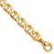 14K Yellow Gold 10.3mm Hand-Polished Anchor Link Chain Bracelet