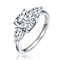 Princess-Cut CZ Three-Stone Engagement-Style Ring In Sterling Silver