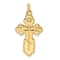 14K Yellow Gold Polished Eastern Orthodox Solid Cross Pendant