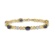 14k Yellow Gold and Rhodium Over 14k Yellow Gold Diamond and Sapphire
Infinity Bracelet