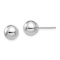 Rhodium Over 14k White Gold Polished 7mm Ball Stud Earrings