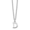 Rhodium Over Sterling Silver Cutout Letter D Initial Necklace