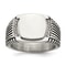 Stainless Steel Polished with Cubic Zirconia Signet Ring