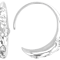 Romantic CZ Heart J-Hoop Earrings In Sterling Silver