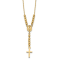 14K Yellow Gold Polished Diamond-cut Bead Miraculous Medal and Cross
17-inch Necklace