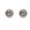 Aquamarine Round 18K Rose Gold Over Sterling Silver Women's Button
Earrings, 1.41ctw