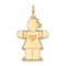14K Yellow Gold Satin Girl with Bow and heart Charm
