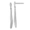 Rhodium Over Sterling Silver Polished Bar Dangle Post Earrings