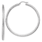Rhodium Over 14k White Gold Diamond-Cut 2 3/16" Round Hoop Earrings