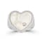 Mother-Of-Pearl Heart Signet Ring In Sterling Silver With CZ Accent
