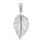 Rhodium Over 14k White Gold Polished Leaf Pendant