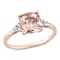 Morganite and Diamond 14K Rose Gold Engagement Ring 2.06ctw