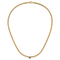 14K Yellow Gold Sapphire Curb 18 inch Necklace